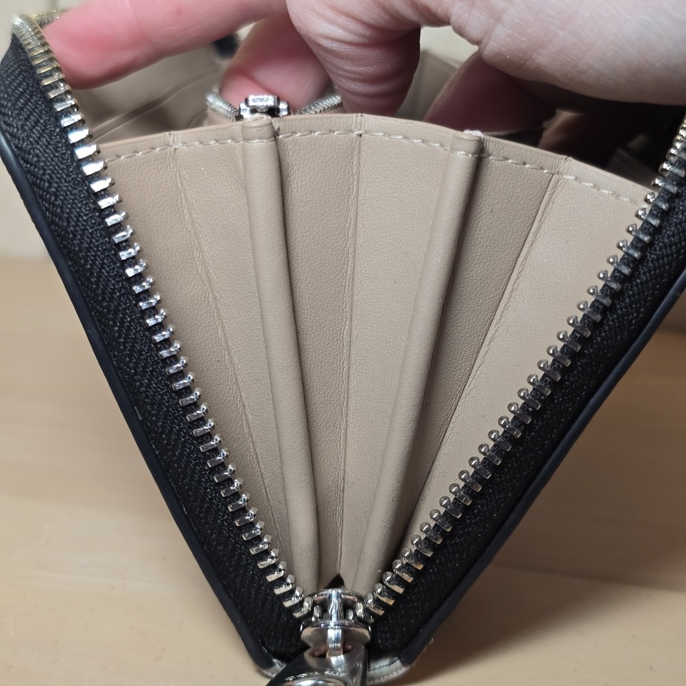 Coach Long Zip Around Wallet Black & White Checkerboard Print model CR622 Rare - Picture 11 of 16